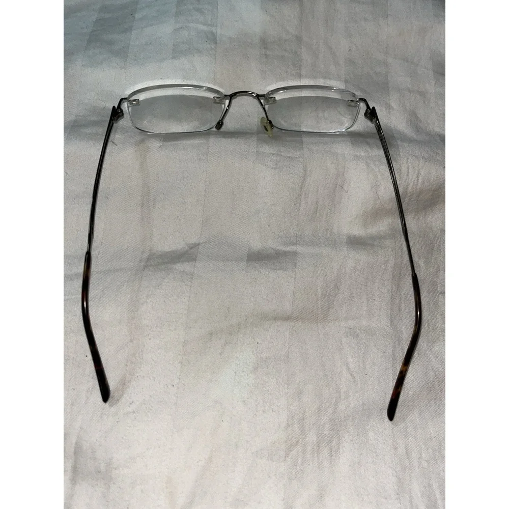 Charmant Rimless Eyeglasses Frames Only, CH10960, 52-18-140, Titanium, Gray